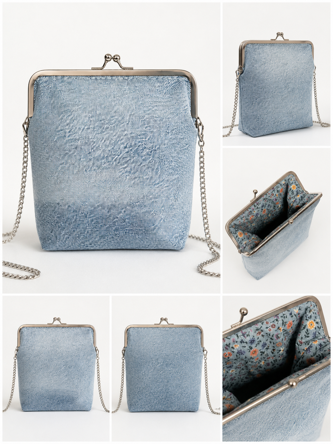 Borsa Denim Clic-Clac