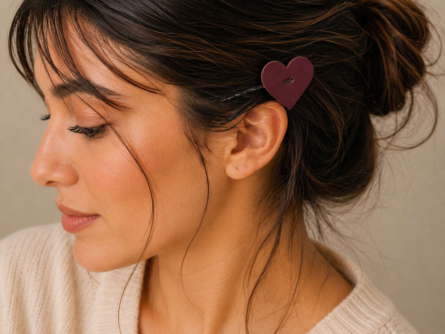 Clip Cuore Bordeaux — vista 2